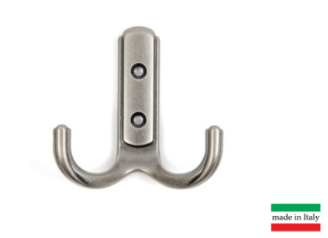 BRD K252AP.6 Крючок DOMANI LF 2-х рожковый Старинное олово (заказ)