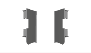 Фурнитекс G-line CN заглушка "L" ЗАКРЫТАЯ, черный, 2шт