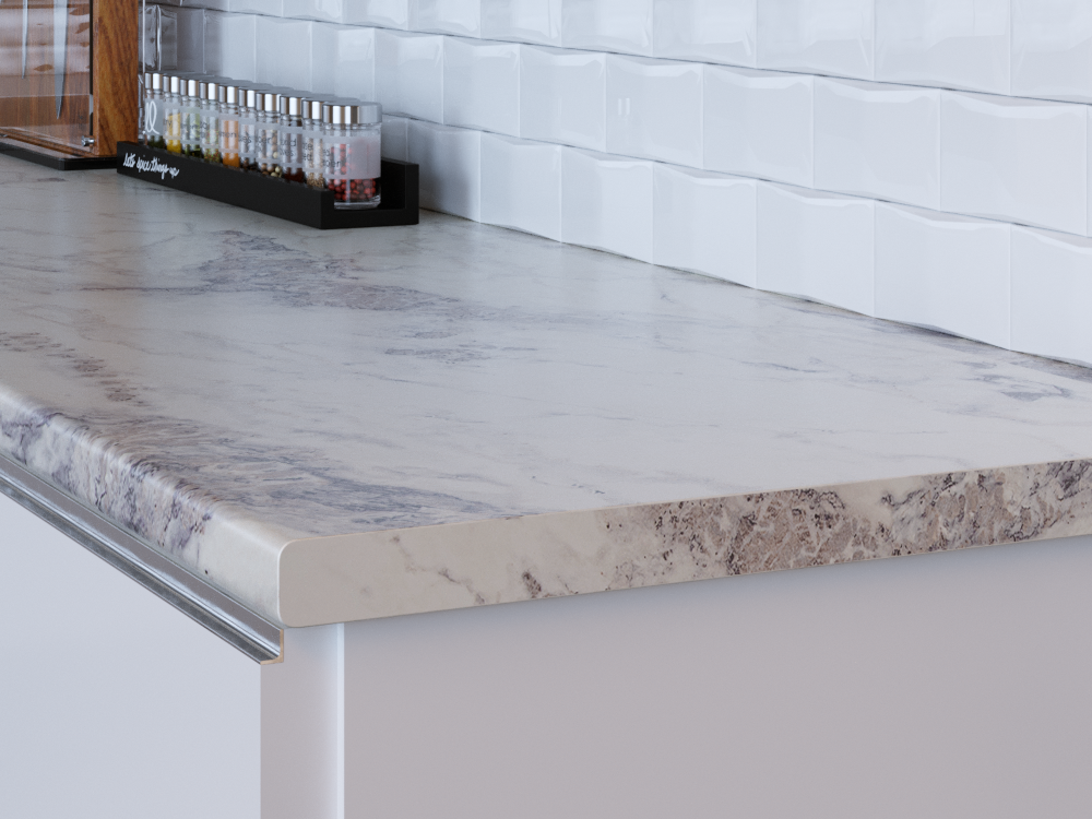 Столешница КЕДР МК 3000*600*25мм 1 группа - Мрамор греческий 2384/S (заказная)