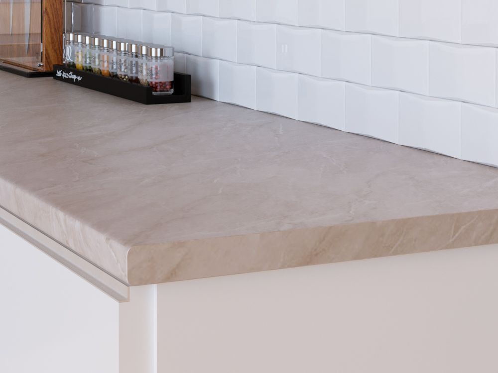 Столешница КЕДР МК 3000*600*25мм 1 группа - Мрамор бежевый светлый 9585/S (заказ)