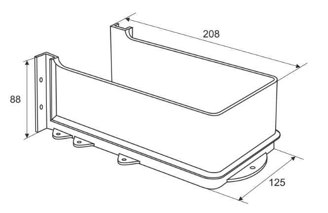BRD SBH28/W держатель под мойку для СТАРТ белый