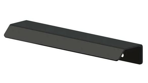 Ручка-профиль накладная L.146мм, отделка черный бархат (матовый) (заказ)