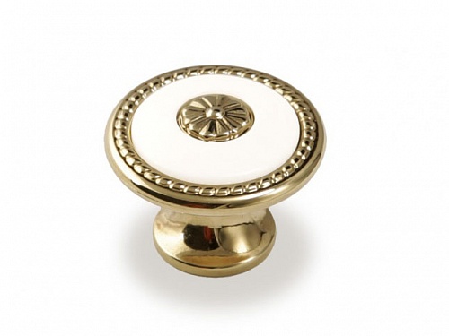 ВЛ FB-027 ручка-грибок  хром глянцевый/белый (TS) (стоп-лист)