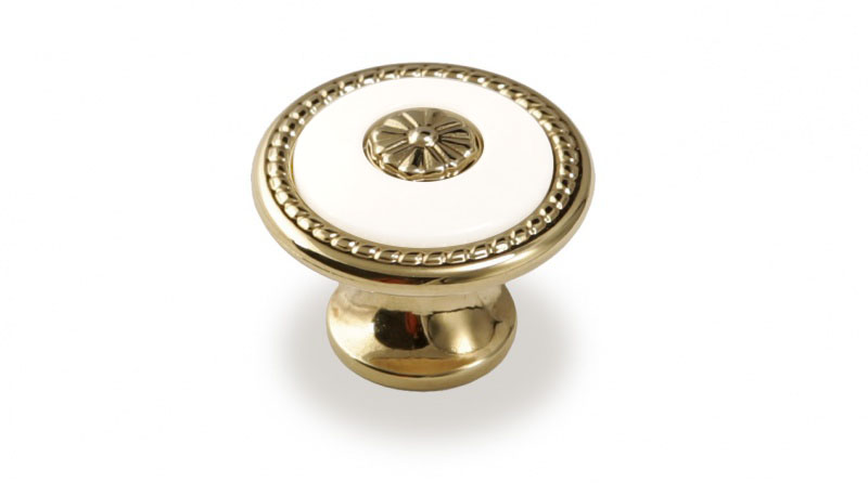 ВЛ FB-027 ручка-грибок  хром глянцевый/белый (TS) (стоп-лист)