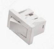 Выключатель прямоугольный, врезной, клавишный, 27х16мм, белый SALE