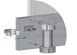 клипса для цоколя ДСП черная