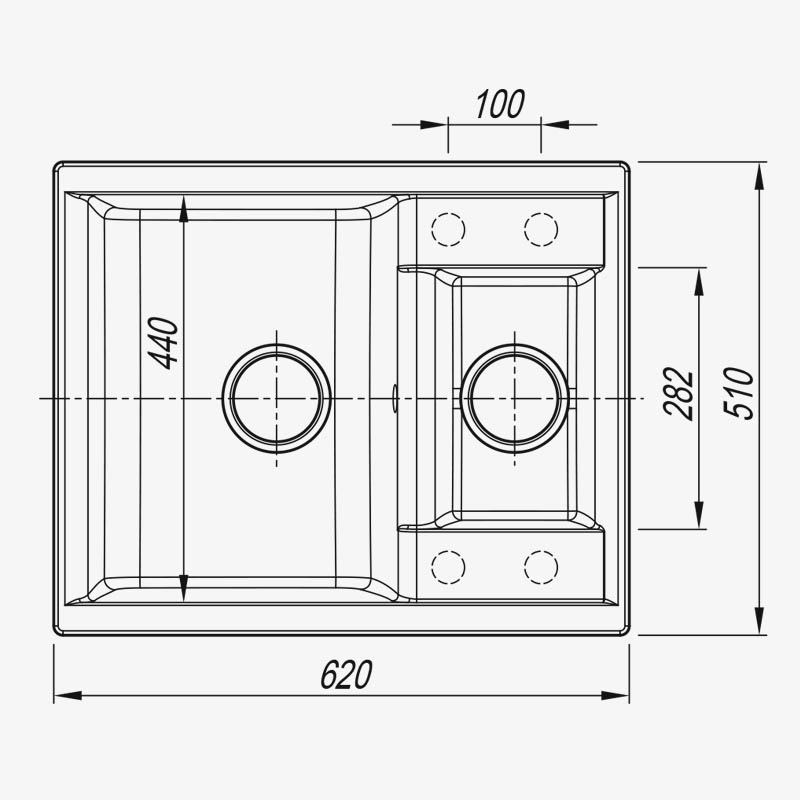 Мойка Dr. Gans Астра К 620 с каландером графит (стоп-лист)
