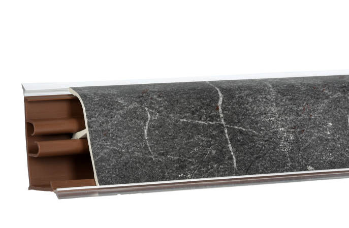 KORNER плинтус для столешниц 37*20*4200мм, LB-371-6074В "Мрамор марквина серый" SALE