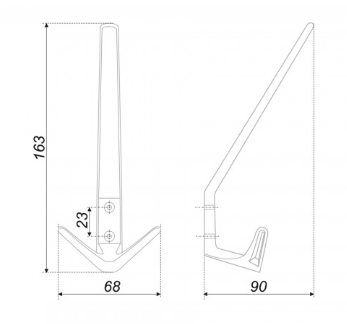 BRD K305.05BL.6 Крючок HORNY 3-х рожковый черный матовый SALE