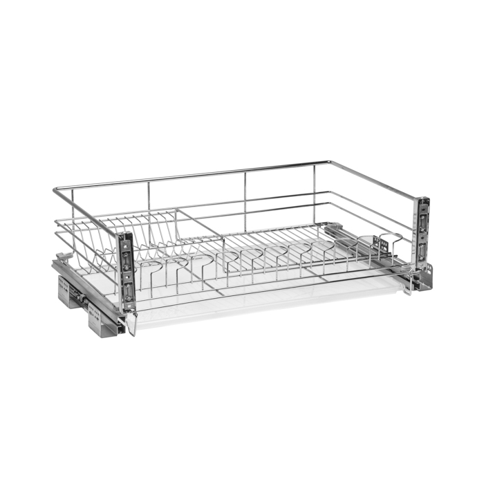 Корзина выкатная для посуды 800 крепление к фасаду 764х430х200 с доводчиком SALE