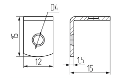 Уголок металлический 15*15*12 цинк