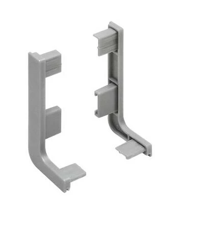 Gola Комплект открытых заглушек для профиля 8006, цвет под алюминий (заказ)