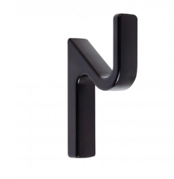 BRD K107BL.13 Крючок ZIGZAG однорожковый черный матовый (заказ)