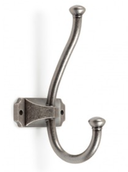 BRD K215BAZ.8 Крючок KARL 2-х рожковый чернёный старинный цинк SALE