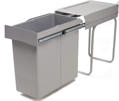 Ведро для мусора (40л) выдвижное, пластик серый 6.294.GS (заказ)