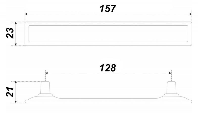BRD RS123MAB.4/Bg ручка-скоба 128мм TOTEM матовая старинная латунь/бежевый (заказ)