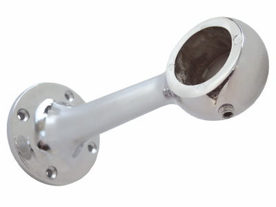 GP 65 Держатель трубы нерегулируемый торцевой хром