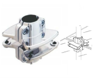 GP 81 Соединитель для трубы и двух панелей двухсторонний хром SALE