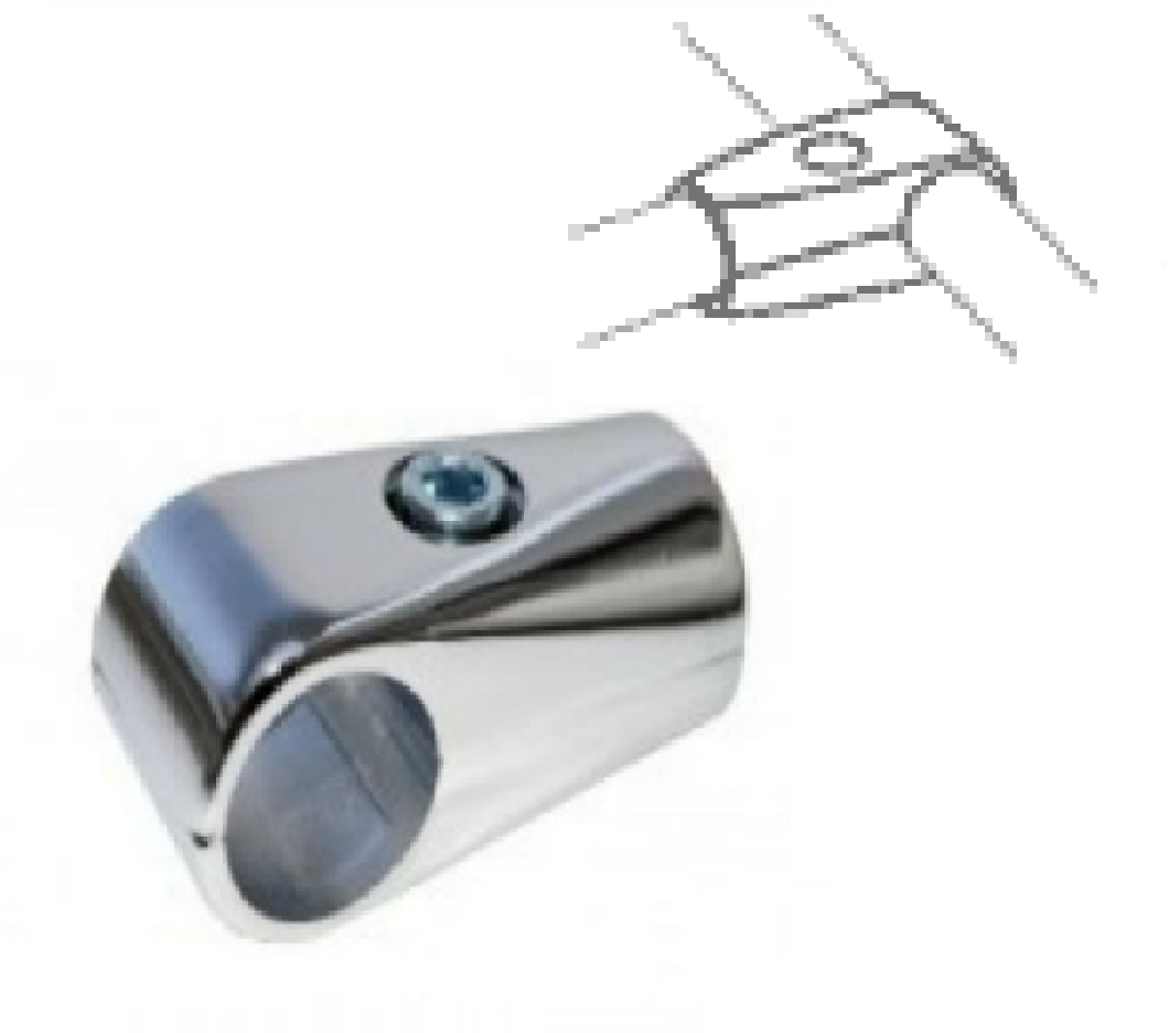 GТ 1 Соединитель для двух труб Т-образный хром