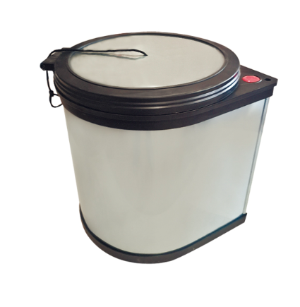 Ведро для мусора (11л), пластик белый, MF-11L (заказ)