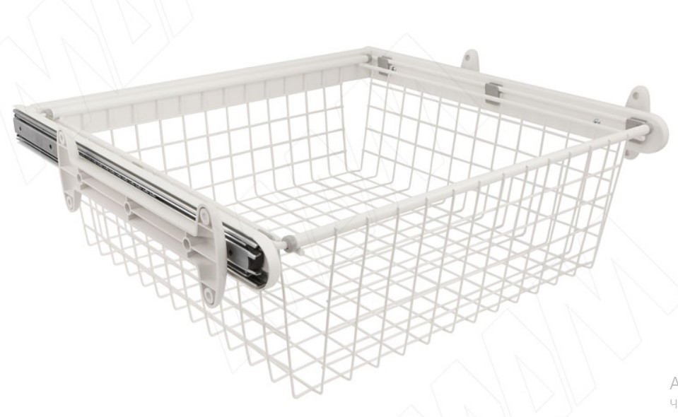 BELLE Корзина для белья, 700мм, белый, полн. выдвиж. (заказ)