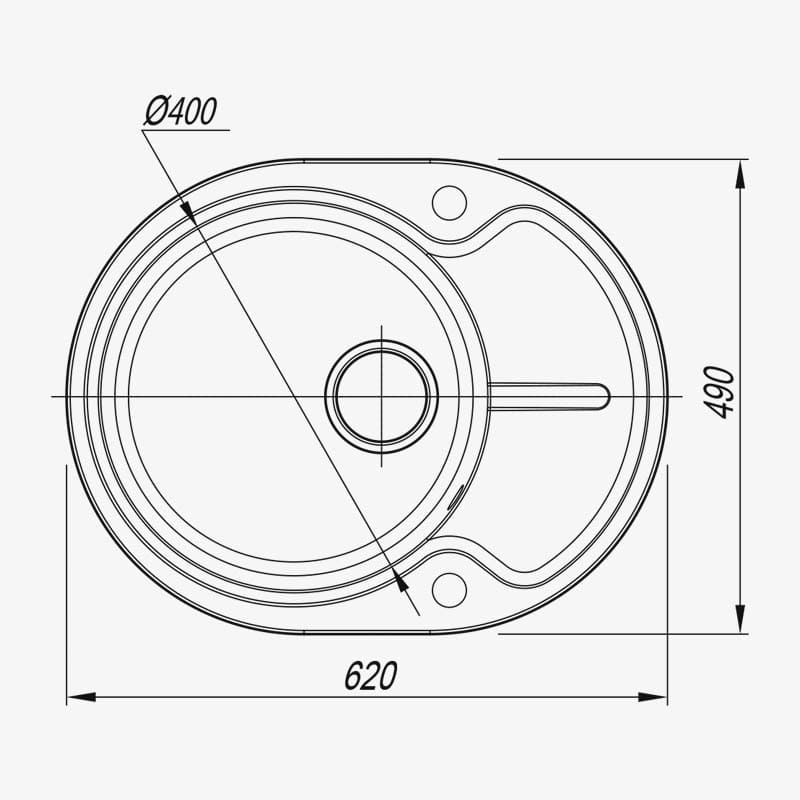 Мойка Dr. Gans Берта 620 овал терракота (заказ)