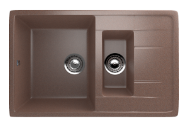 Мойка ULGRAN U-205-307 прямоугольная 2 чаши универсальная терракот