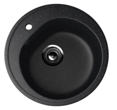 Мойка ULGRAN U-101-308 круглая  черный