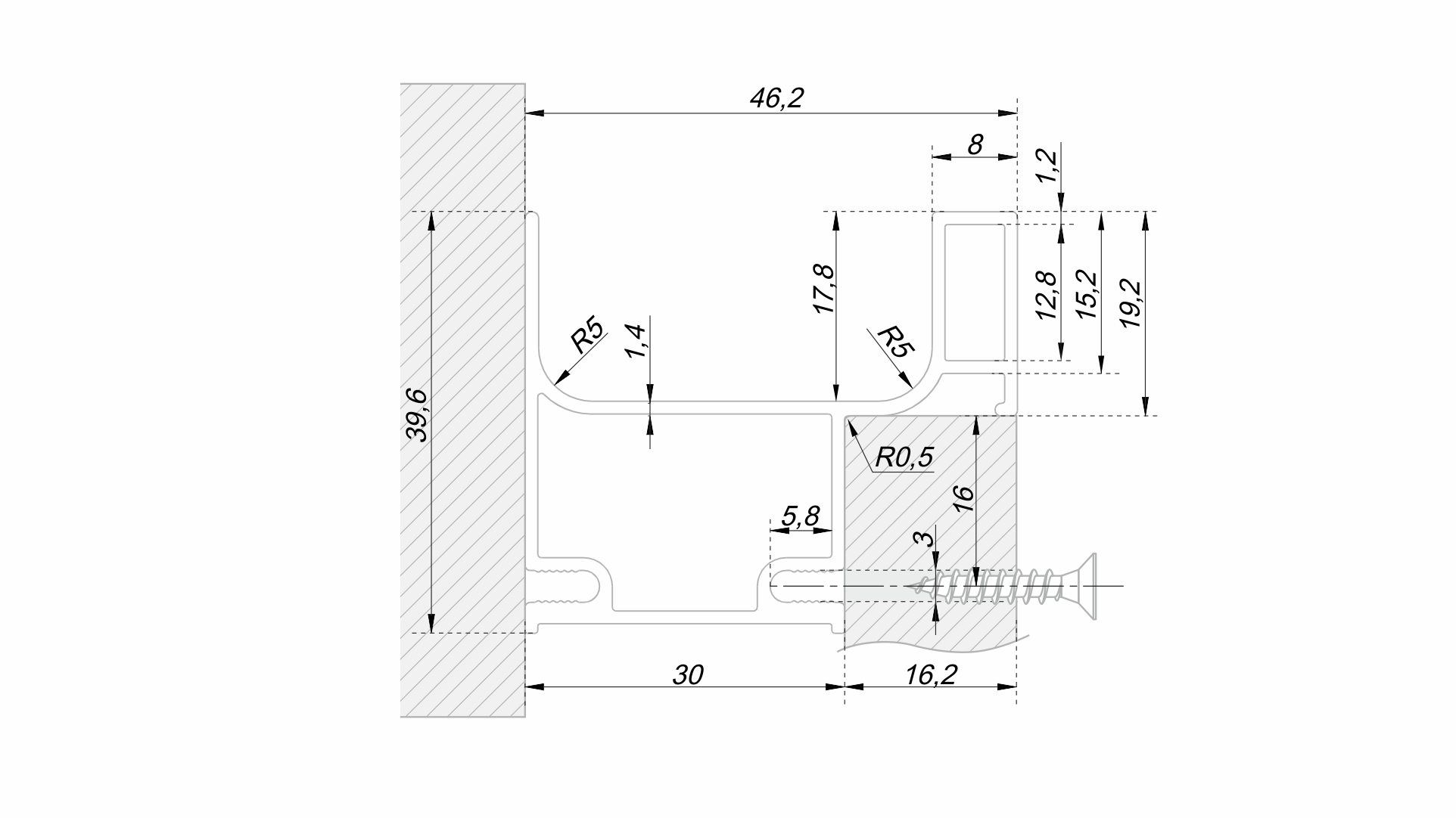BRD RP054SC.1/000/2900 Вертикальная ручка GOLA BALANCE сатиновый хром SALE