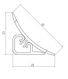 KORNER плинтус алюм. для столешниц 3м, LB-231-001 "Лира" (фур-ра 611) Sale