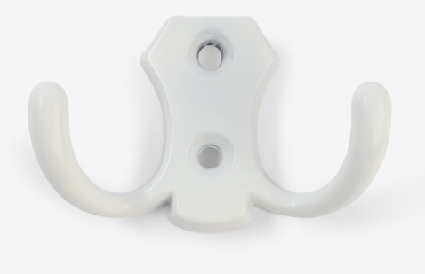 Крючок 2-х рожковый Тундра TKd-007 белый