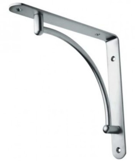 Кронштейн для полок, 222*222*28, матовый хром (вогнутый)