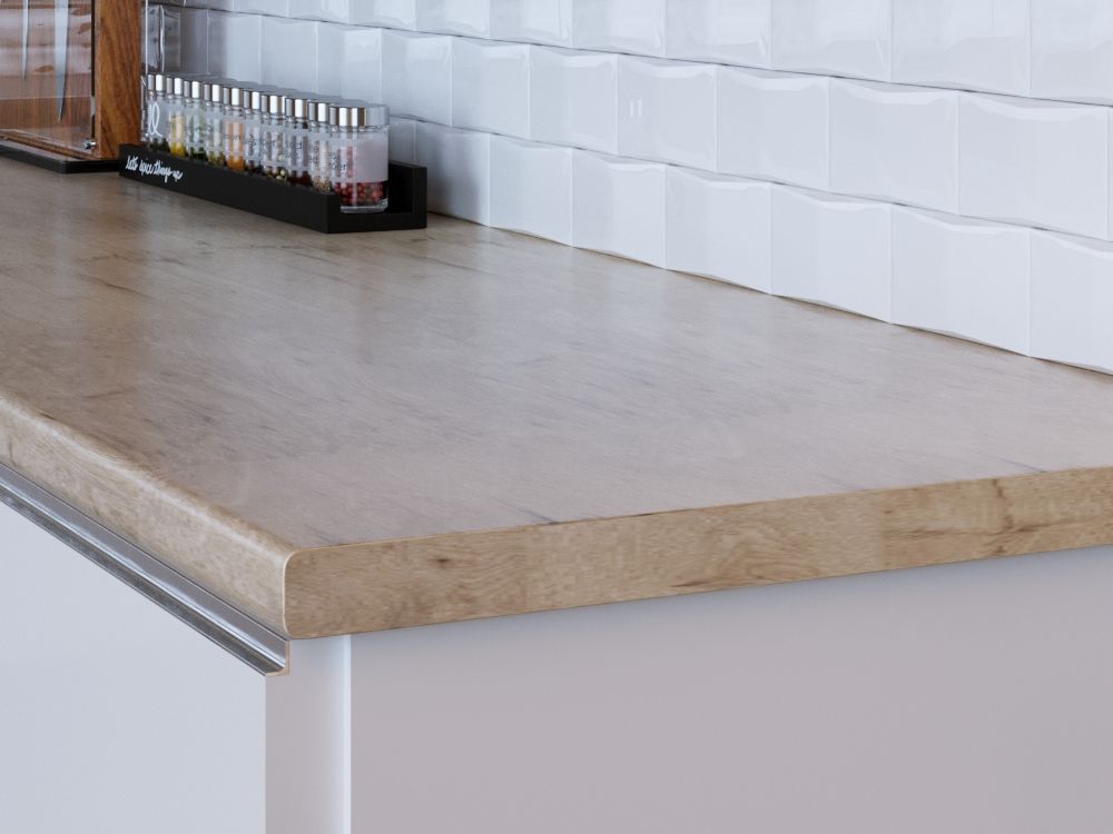 Столешница R3 КЕДР МК 3000*600*38мм 2 группа - Дуб Корсика 3852/Р_R3