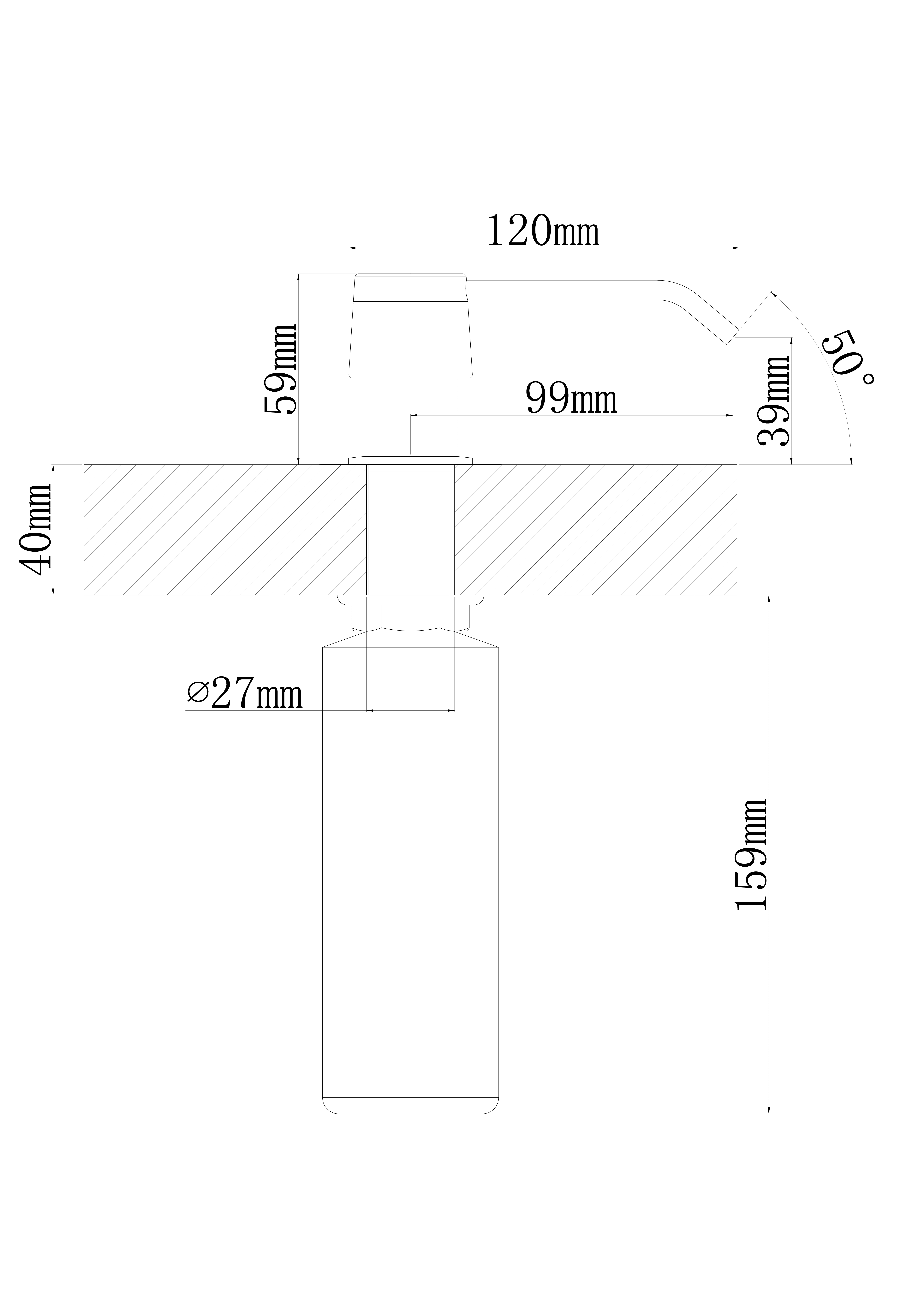 FLORENTINA Дозатор Рондо антрацит (заказ)
