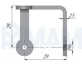 Соединитель для стекла тройной, хром (в комплекте + 3 прокладки и 3 винта) SALE