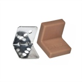 GRANDIS Уголок металлический + накладка 25*25 орех