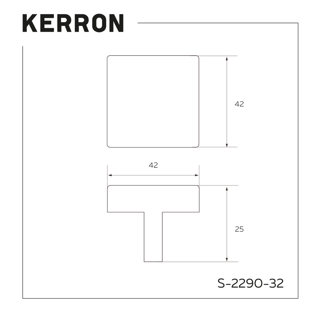 KR S-2290-32 SC ручка кнопка матовый хром