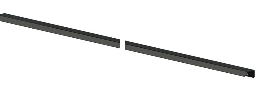 Ручка-профиль накладная L.1196мм, отделка черный бархат (матовый) (заказ)