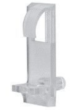 Полкодержатель с фиксатором, пластик, прозрачный (стоп-лист)