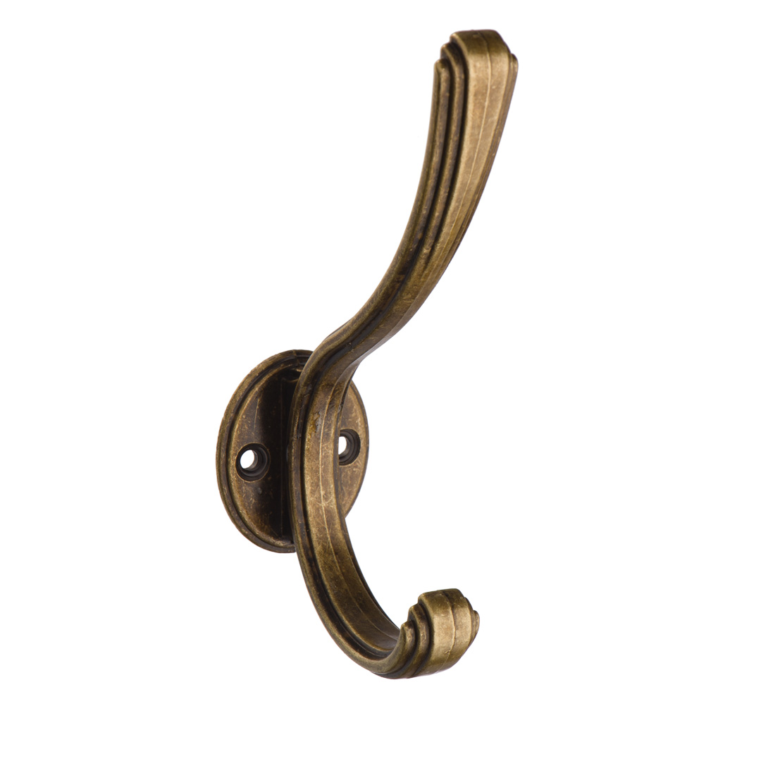 KR 0270 OAB Крючок 2-х рожковый оксидированная бронза