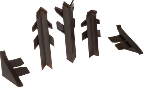 заглушки+ углы Rehau пластик коричневый 96102 (Перфетто-лайн) (стоп-лист)