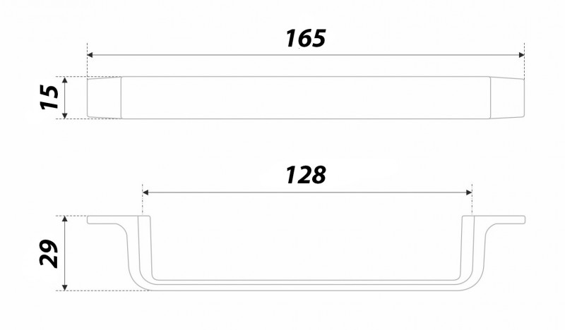 BRD RS299MDN.4 ручка-скоба 128 мм IRON матовый тёмный никель SALE