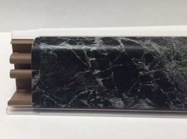KORNER плинтус для столешниц 37*20*3000мм, LB-37-367"Мрамор черный"( фурн-ра 459) (стоп-лист)