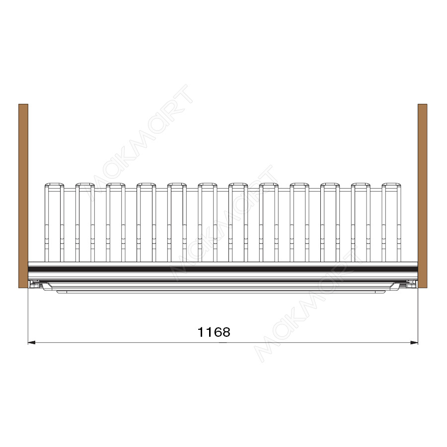 МАКМАРТ 716KITP120XC516-16 Сушка Ellite , 1200 хром, 1-уровневая (заказ)