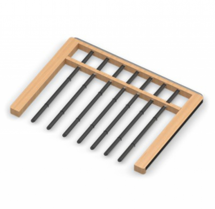 Аристо Вешалка для брюк выдвижная, серия 460, L=607, Дерево светлое/металлик GSA 0303 (заказ)