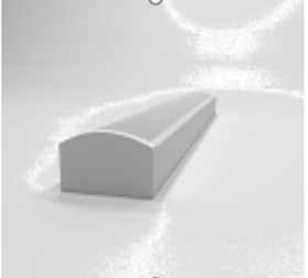 Профиль накл. под светодиод. ленту + рассеиватель + компл.загл., серый анод.