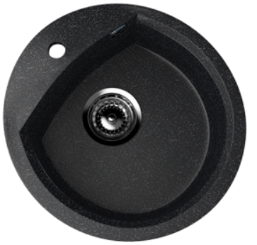 Мойка ULGRAN U-407-308 круглая  черный