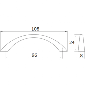 7255 Гратис ручка скоба 96 мм черный SALE