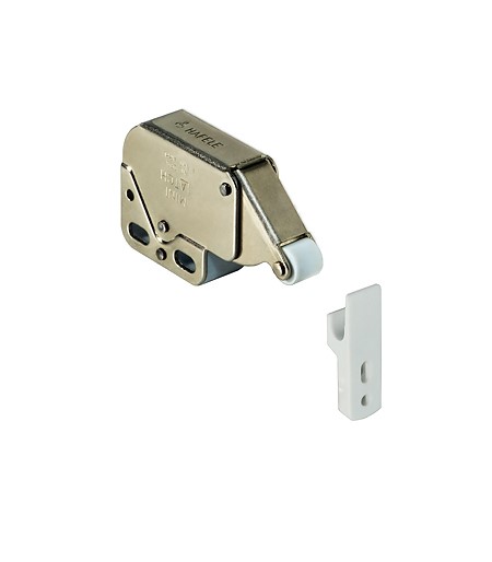 HAFELE Пружинная защелка MINI-LATCH + сопряженная деталь бел. пластм. (245.54.701) SALE