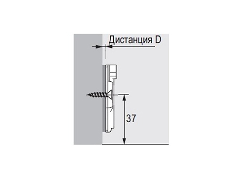 Крестообразная монтажная планка для петли Sensys, дистанция 3 мм